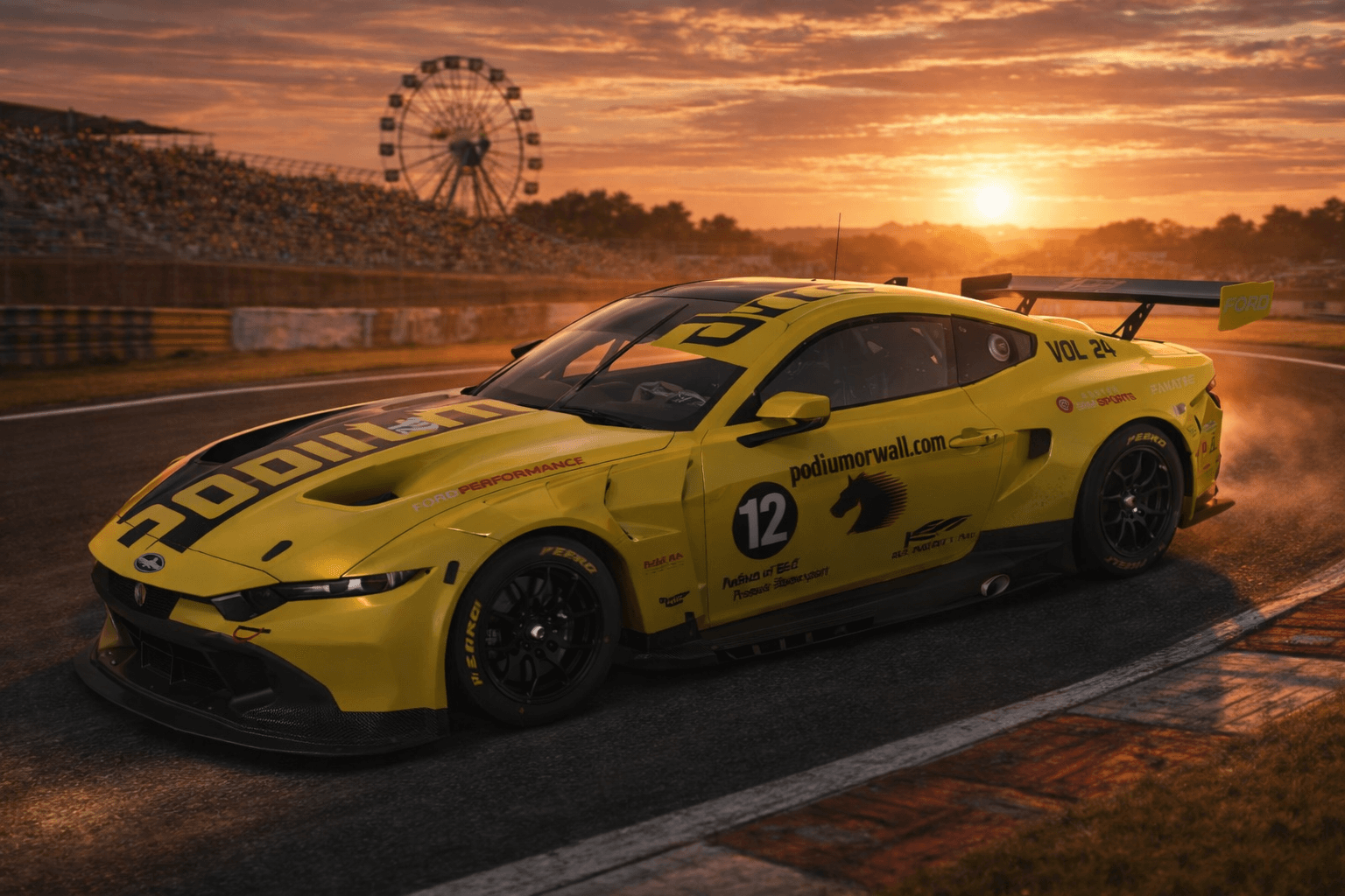 Podium or Wall Mustang background